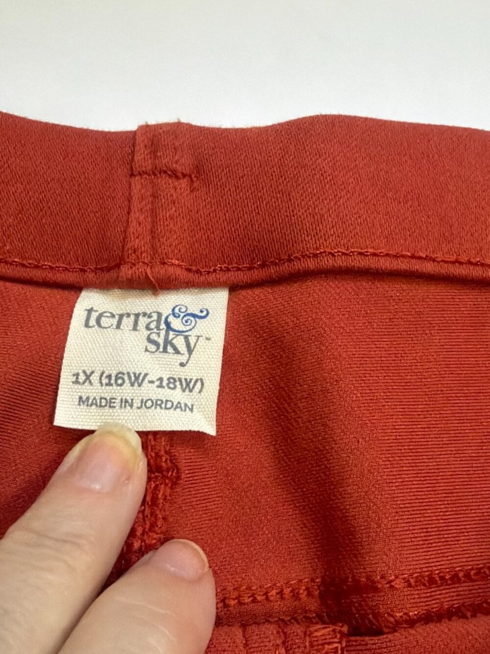 Terra & Sky Burnt Orange Jeggings W 1X - Picture 3 of 5